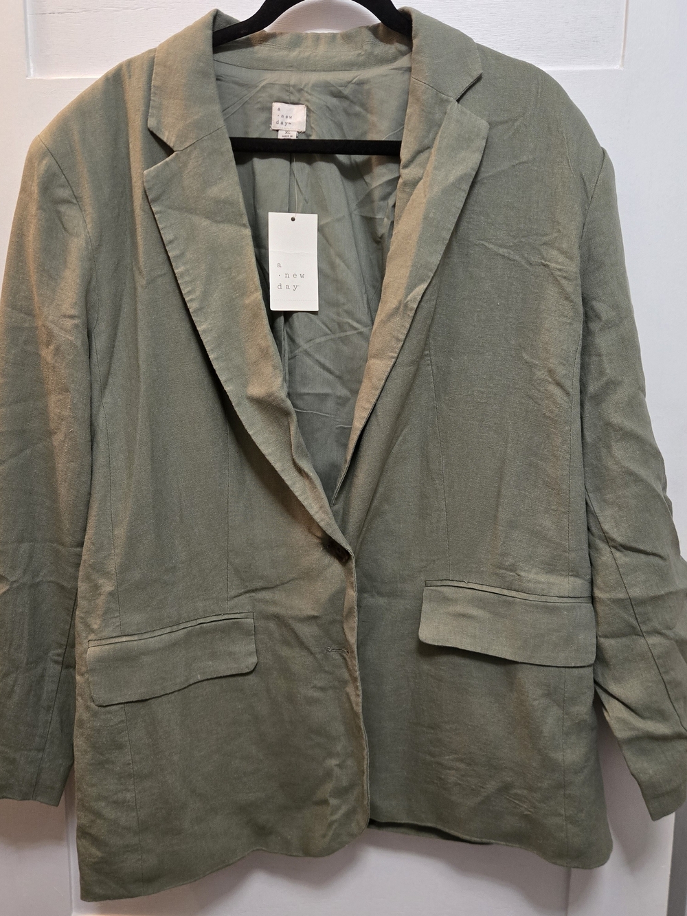 Snow Day Olive Green Women's Blazer Jacket
